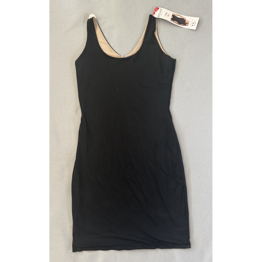 Red Hot Spanx 4 Way Tank Slip Black / Nude 10027R Shape-wear Size XL NWT
